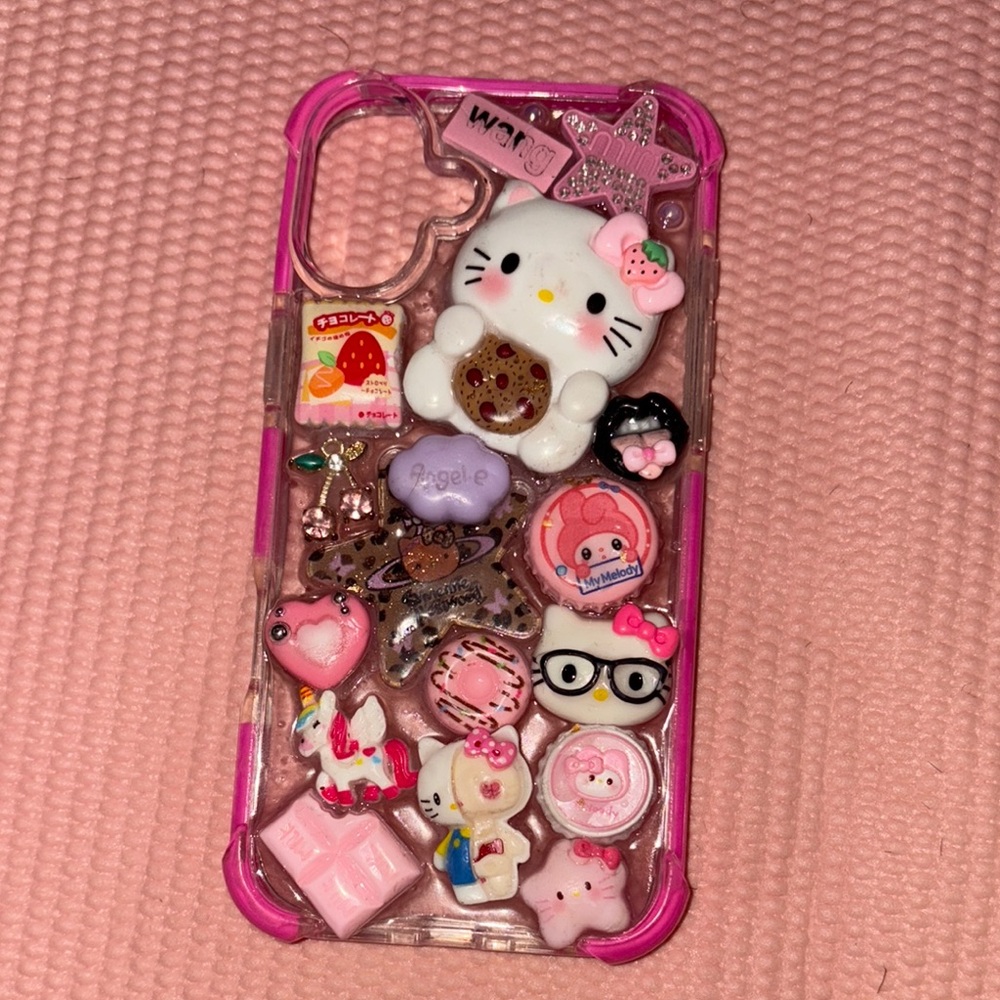 Handmade Cute Pink Hello Kitty 16 plus Phone Case